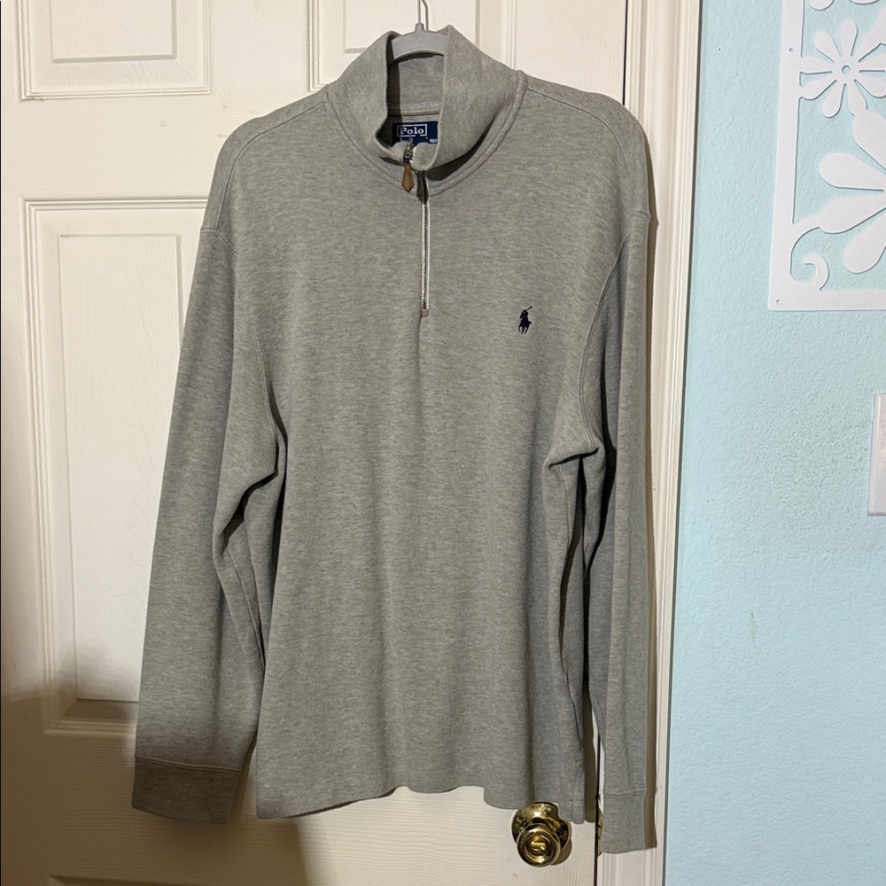 Polo by Ralph Lauren Gray Quarter Zip Pullover